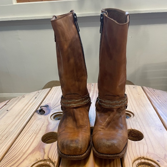 Bed Stu Shoes Bed Stu Cobbler Series Motorcycle Harness Boots